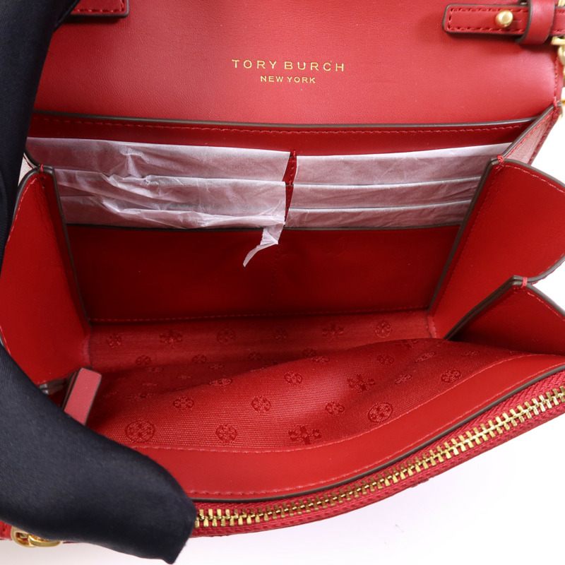 Tory Burch 牛皮皮革Burch Willa金扣鏈帶肩背袋-11