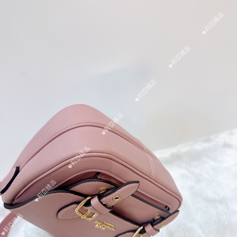 莉亞精品♡ Coach 粉雙釦郵差包 二手美包-9