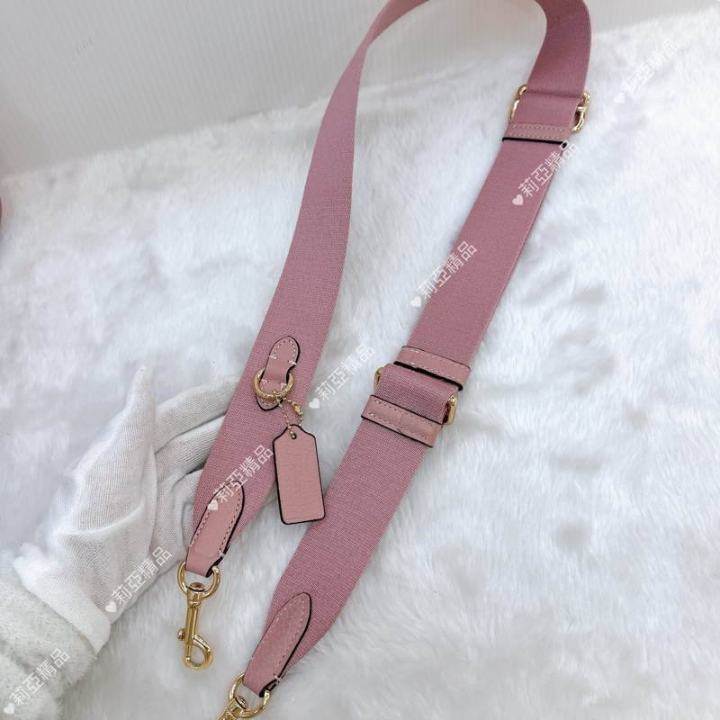 莉亞精品♡ Coach 粉雙釦郵差包 二手美包-15