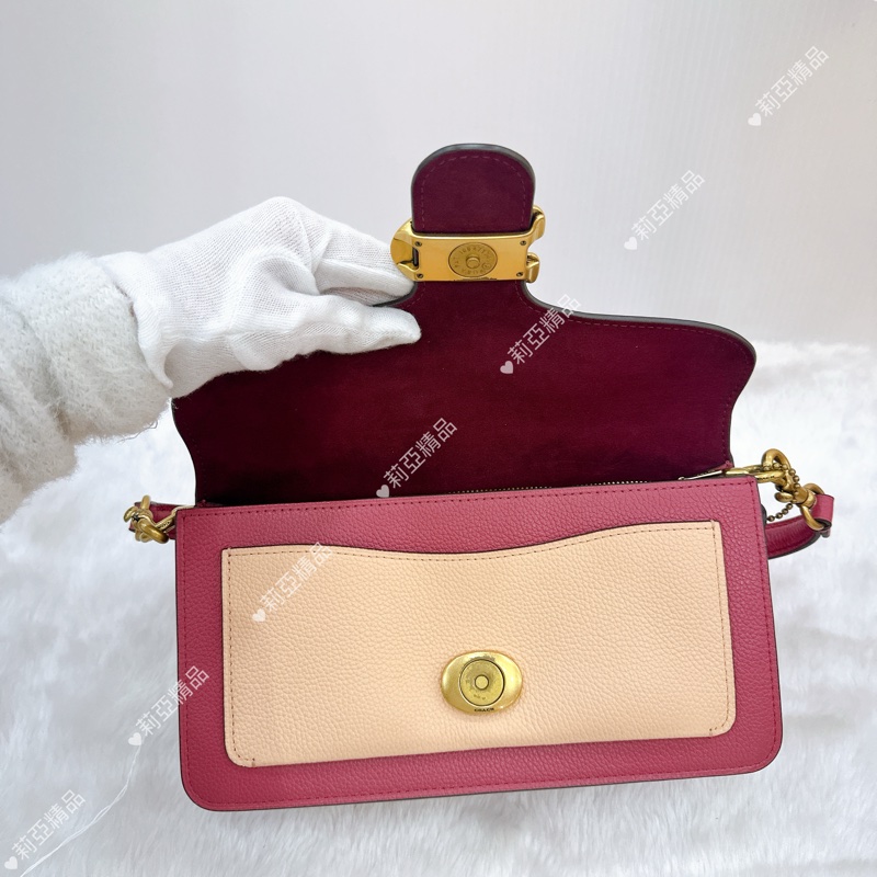 莉亞精品♡ Coach 粉手提斜背包 二手美包-14