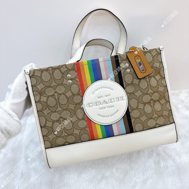 莉亞精品♡ Coach 彩虹托特包 二手美包-2