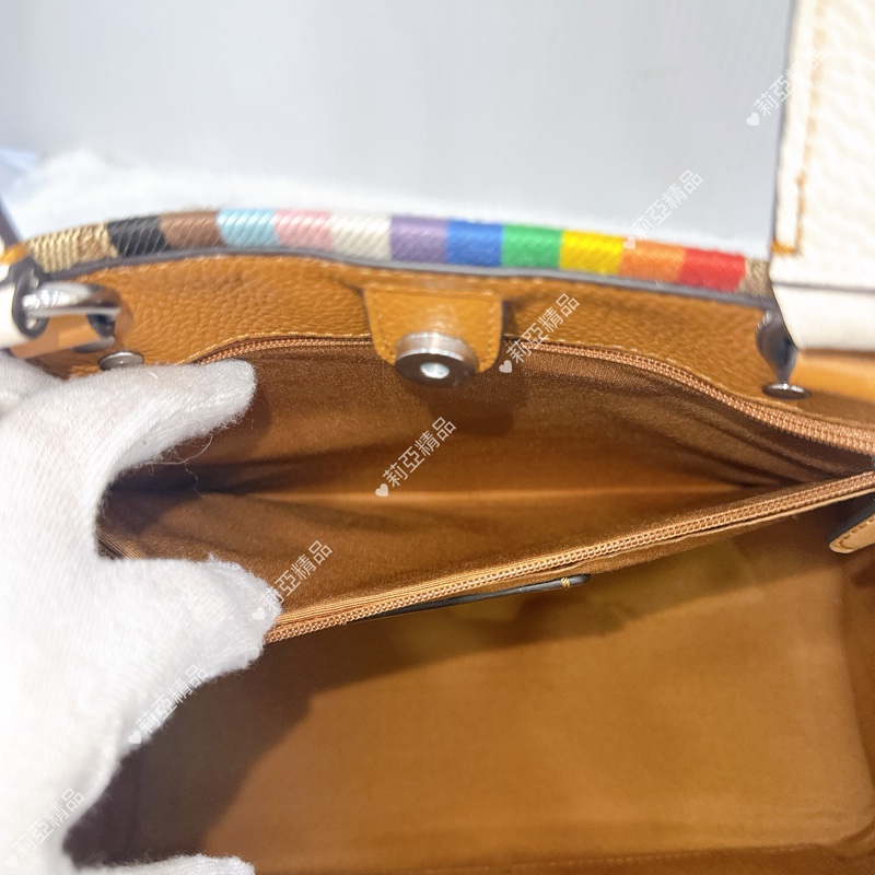 莉亞精品♡ Coach 彩虹托特包 二手美包-12
