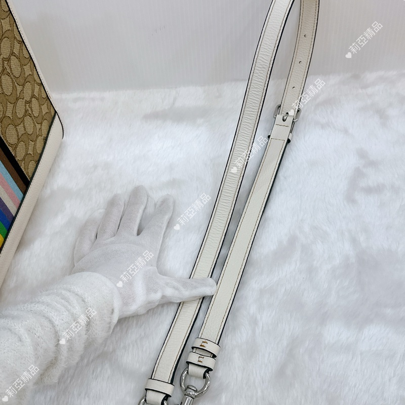 莉亞精品♡ Coach 彩虹托特包 二手美包-15