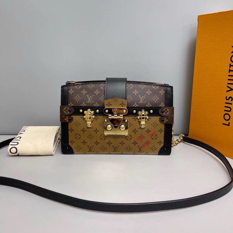 LV路易威登Trunk Clutch老花軟盒子-0