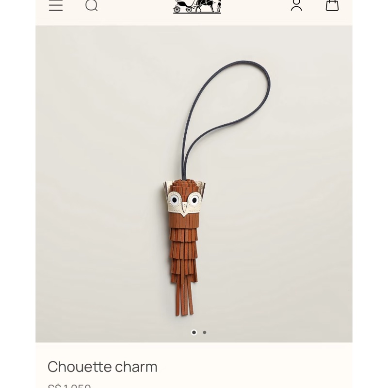 售全新閒置Hermes貓頭鷹小吊飾-1