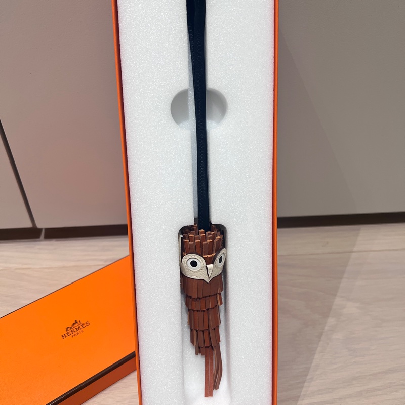 售全新閒置Hermes貓頭鷹小吊飾-2