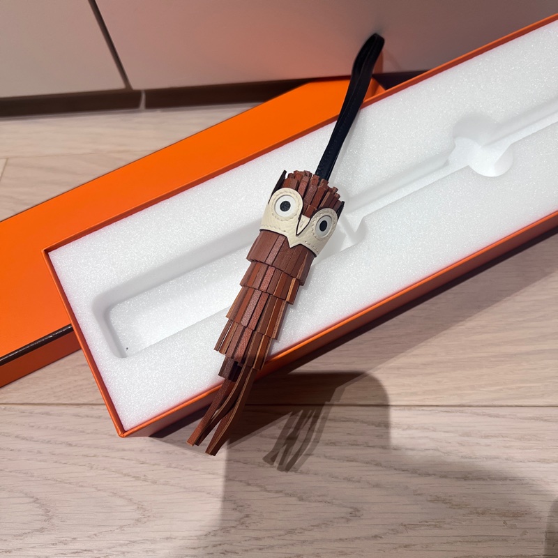 售全新閒置Hermes貓頭鷹小吊飾-5