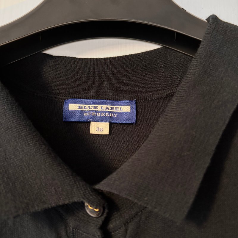 ::BURBERRY BLUE LABE:: 日系法式袖 海軍藍x紅x白 橫紋POLO洋裝 38號-3