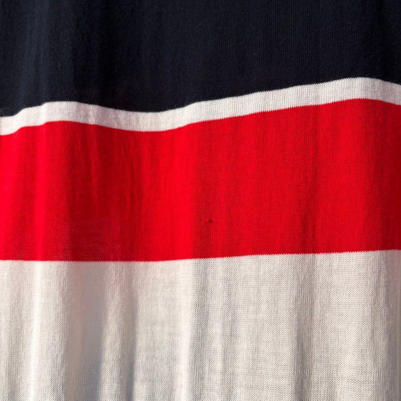 ::BURBERRY BLUE LABE:: 日系法式袖 海軍藍x紅x白 橫紋POLO洋裝 38號-11