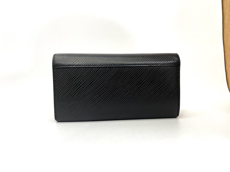 LV 黑Epi金釦Twist 12卡零錢袋長夾M80690-1