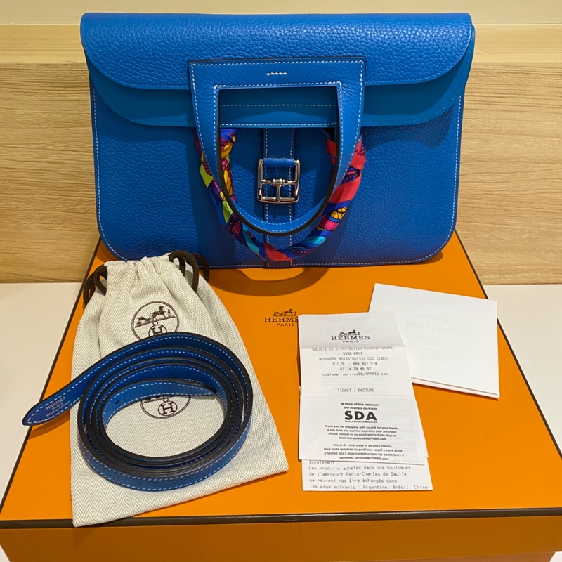 Hermes Halzan 31手袋 單肩包/斜挎包/五用包 全新全配附 購證-9