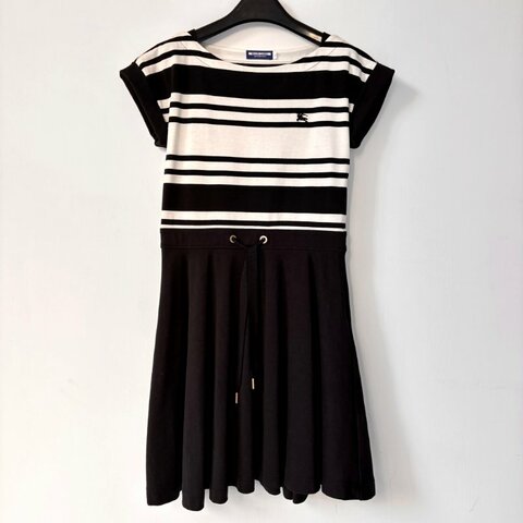 ::BURBERRY BLUE LABE:: 橫條紋洋裝 38號 未著用