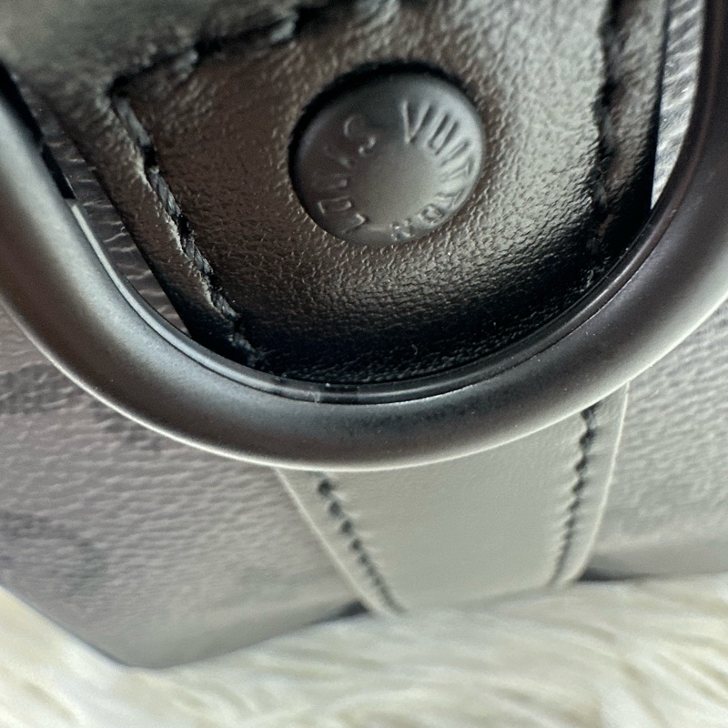 LV 特別款🌟 Tiffany Blue 灰色老花KeepAll 25 手提斜肩包 晶片款 2024年-15