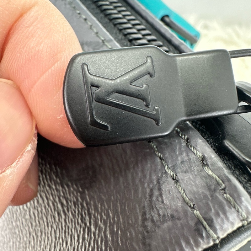 LV 特別款🌟 Tiffany Blue 灰色老花KeepAll 25 手提斜肩包 晶片款 2024年-17