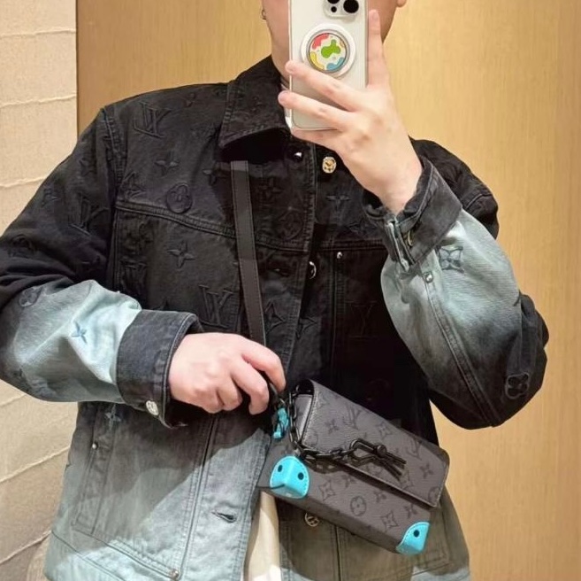 LV 特別款🌟Tiffany Blue 灰色老花 Steamer 晶片款 2024-1