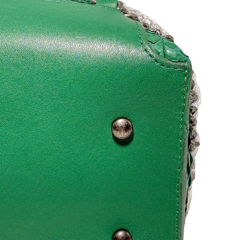 ［2575］香奈兒 Chanel 22開 後背包/書包 蟒蛇皮 綠色 大號-8