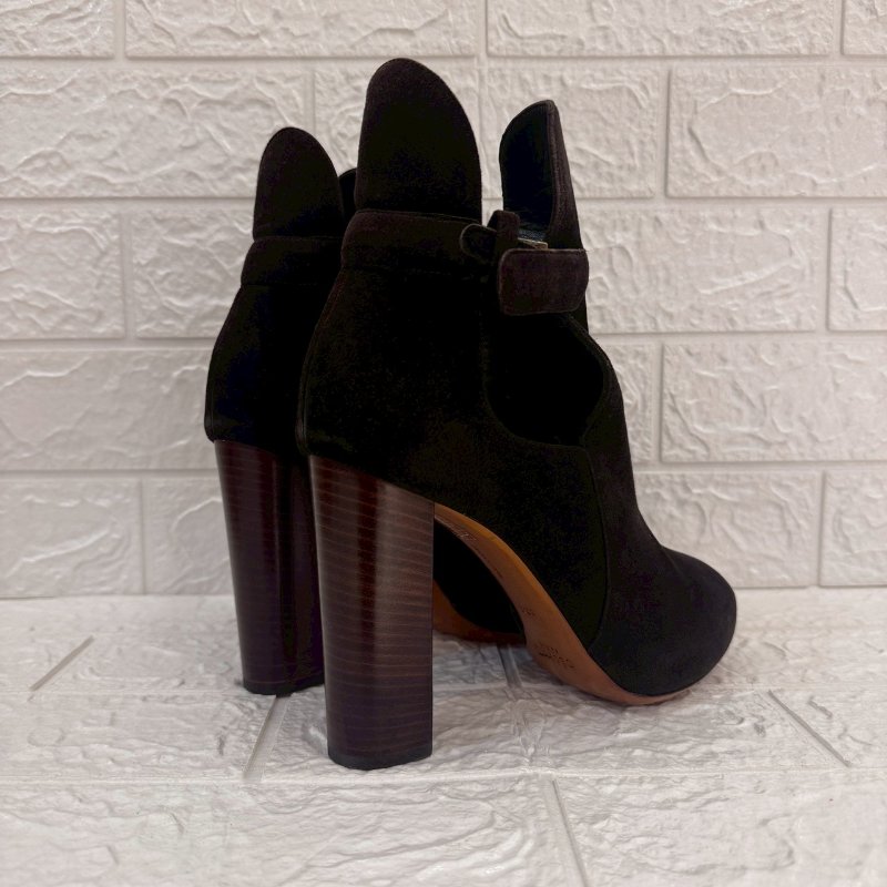 Celine 黑色粗根短靴-1