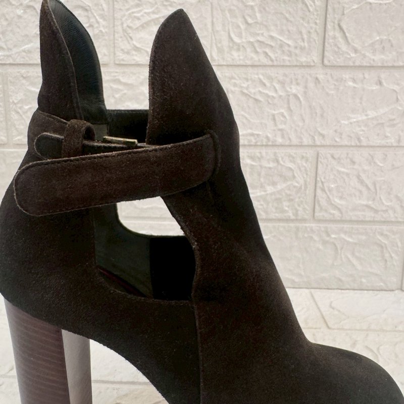 Celine 黑色粗根短靴-5