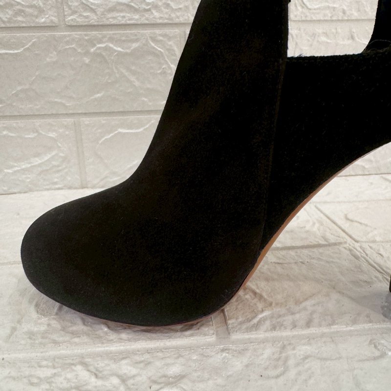 Celine 黑色粗根短靴-10