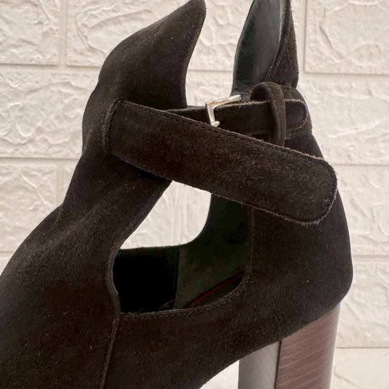 Celine 黑色粗根短靴-17