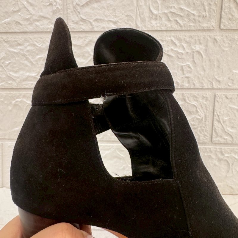 Celine 黑色粗根短靴-20