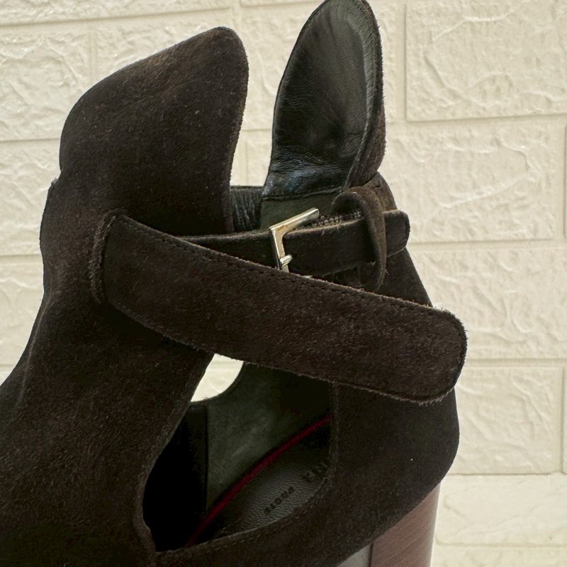 Celine 黑色粗根短靴-26