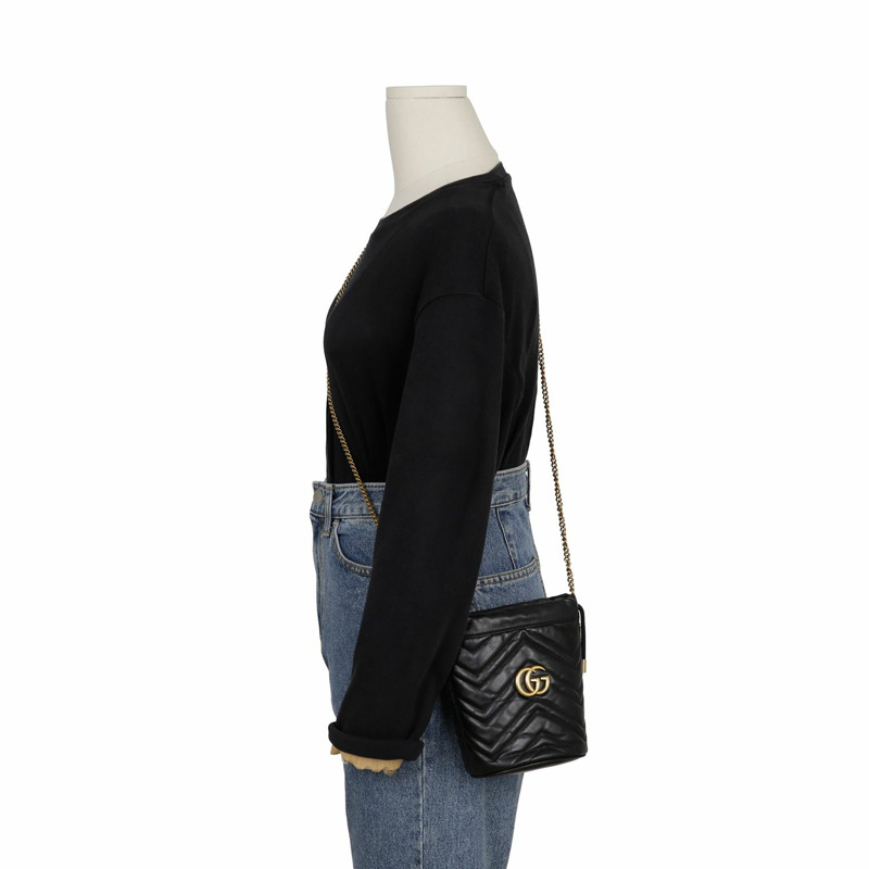 GUCCI GG Marmont Bucket Mini 單肩斜背包 575163-11