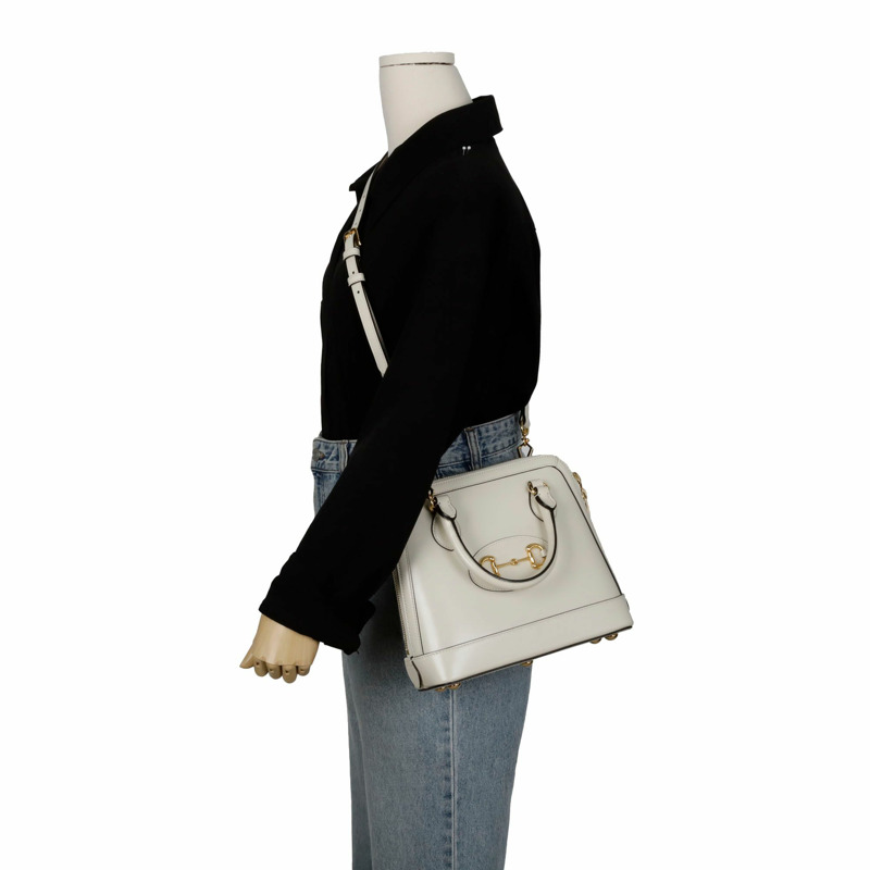 【包稅】GUCCI Horsebit 1955 小號手提單肩包-14