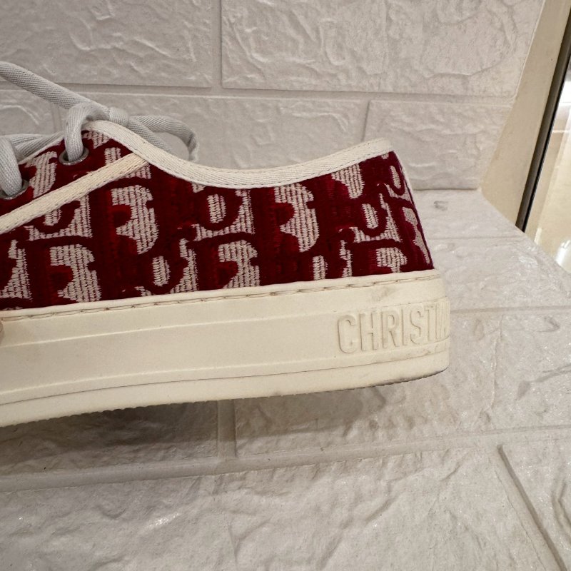 Dior Walk'n'Dior 紅緹花帆布鞋-20