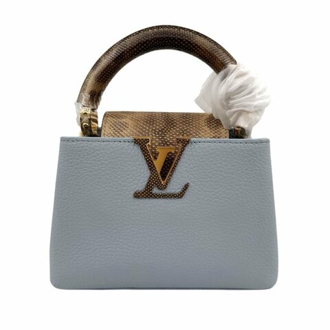 【3127】路易威登 LV Capucines 藍色 手提/斜挎包 牛皮 小號 金扣