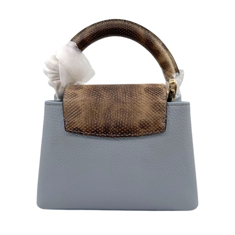 【3127】路易威登 LV Capucines 藍色 手提/斜挎包 牛皮 小號 金扣-1