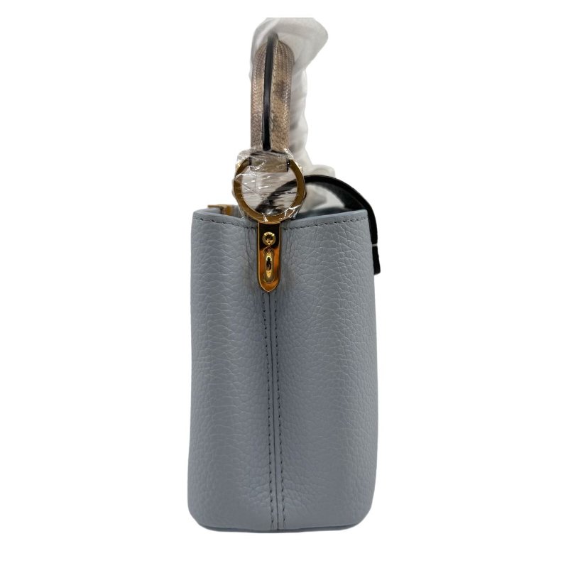 【3127】路易威登 LV Capucines 藍色 手提/斜挎包 牛皮 小號 金扣-3