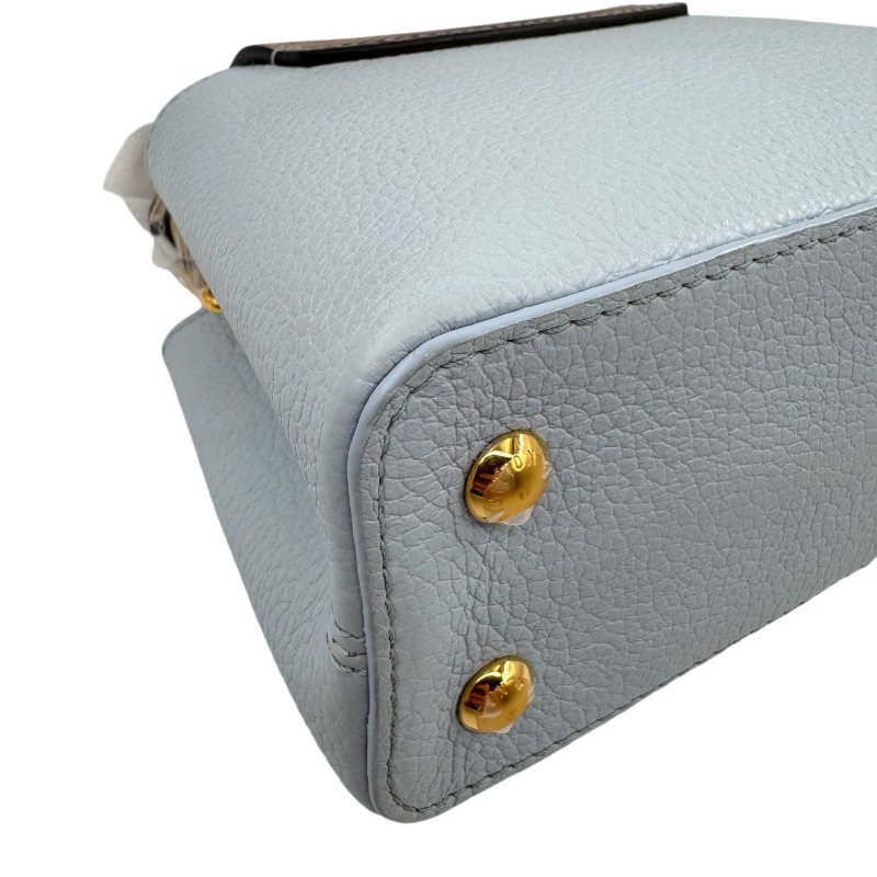 【3127】路易威登 LV Capucines 藍色 手提/斜挎包 牛皮 小號 金扣-10