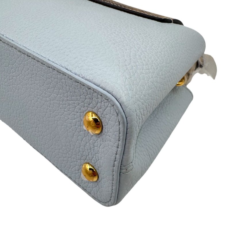 【3127】路易威登 LV Capucines 藍色 手提/斜挎包 牛皮 小號 金扣-11