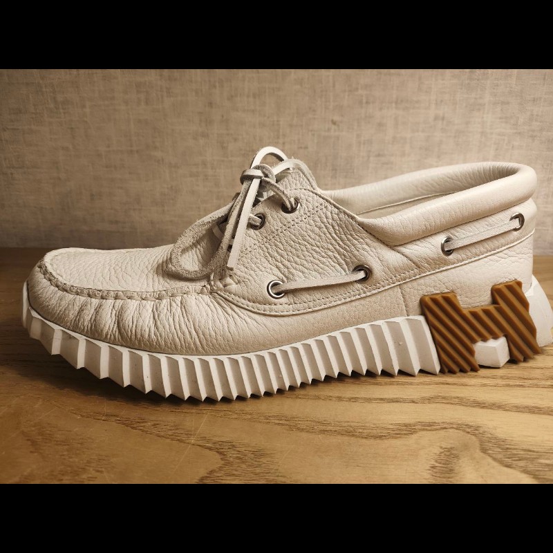 HERMES 全新全皮休閒鞋 42.5 號 僅穿過2-3次 比專櫃便宜。-18