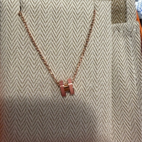 全新愛馬仕Hermes雙色 mini POP H項鍊