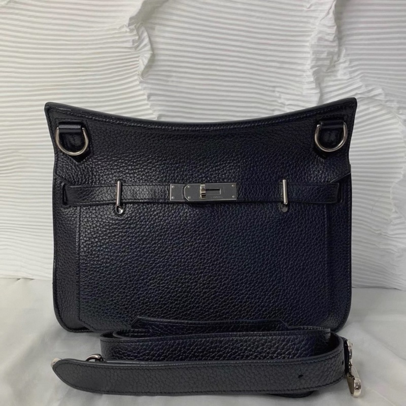 Hermes愛馬仕 吉普賽28 當下最火的黑銀配色 最好看小號 方塊Q刻 尺寸：28*12*23-0