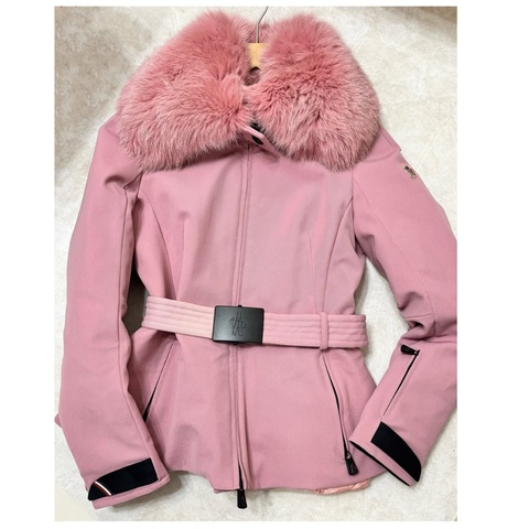 Moncler Grenoble Bauges 粉色羽絨滑雪外套