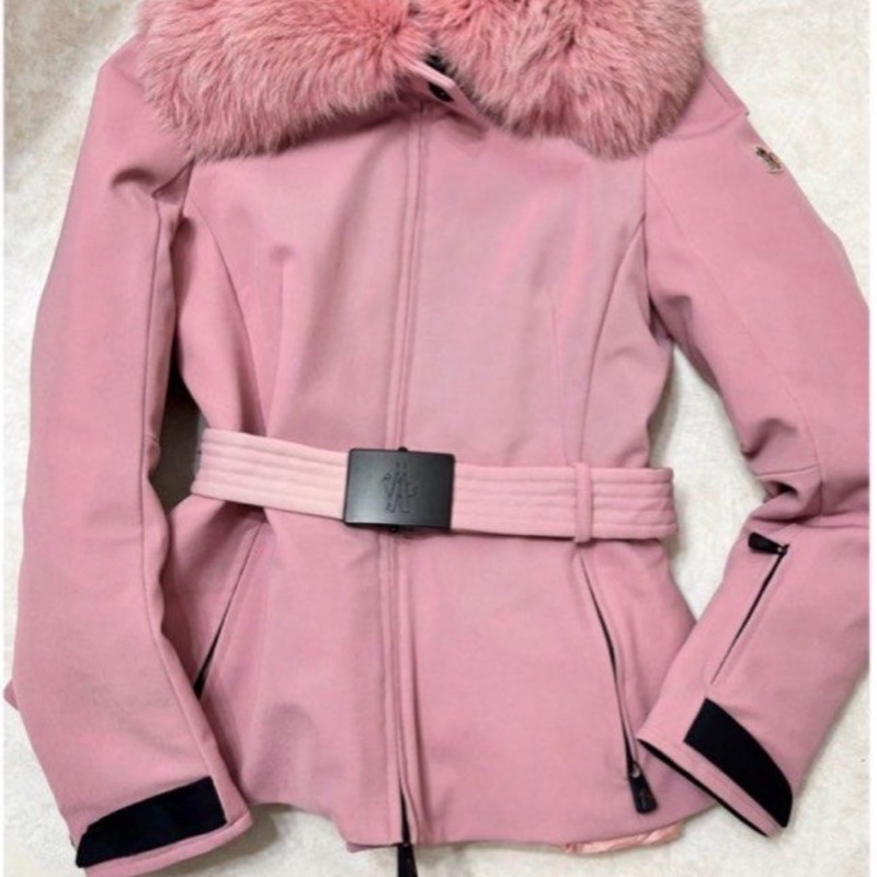 🎄聖誕降價Moncler Grenoble Bauges 粉色羽絨滑雪外套-29