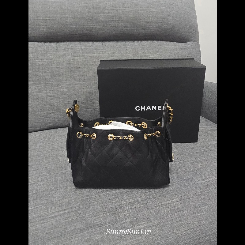 香奈兒 Chanel 25 bag hobo 荔枝牛皮金釦 肩背包 Jennie同款 🈶正本購證-3