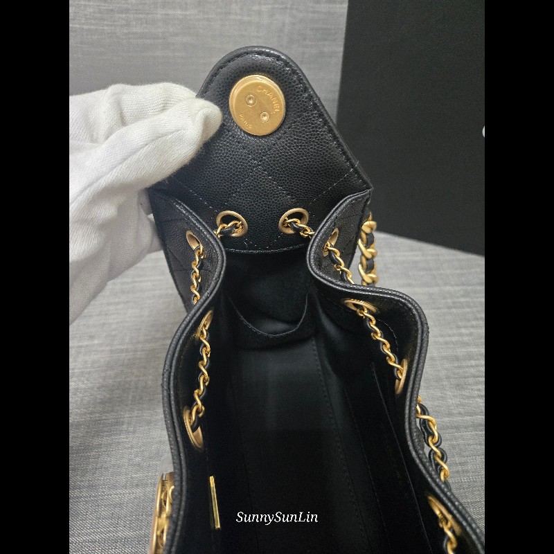 香奈兒 Chanel 25 bag hobo 荔枝牛皮金釦 肩背包 Jennie同款 🈶正本購證-13