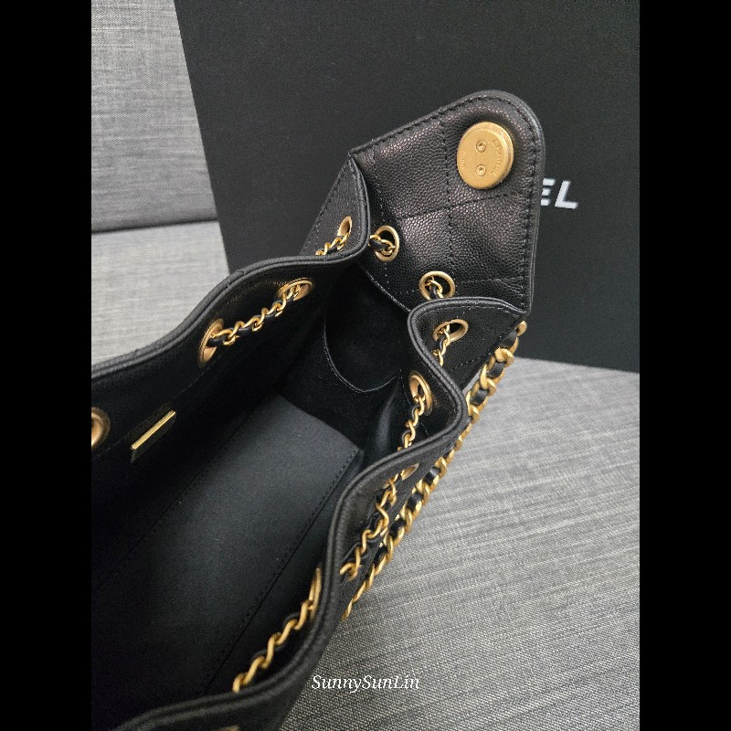 香奈兒 Chanel 25 bag hobo 荔枝牛皮金釦 肩背包 Jennie同款 🈶正本購證-14