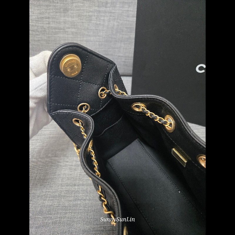 香奈兒 Chanel 25 bag hobo 荔枝牛皮金釦 肩背包 Jennie同款 🈶正本購證-15