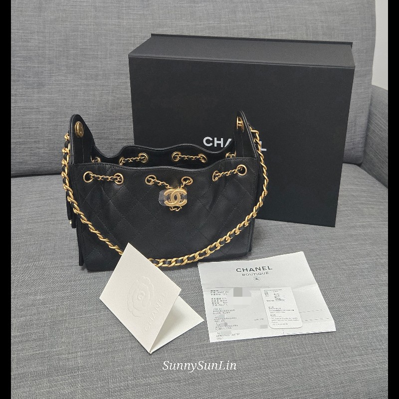 香奈兒 Chanel 25 bag hobo 荔枝牛皮金釦 肩背包 Jennie同款 🈶正本購證-21