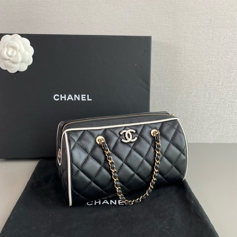 ✨Chanel 25P黑白 圓筒包 99新 晶片款🖤-2