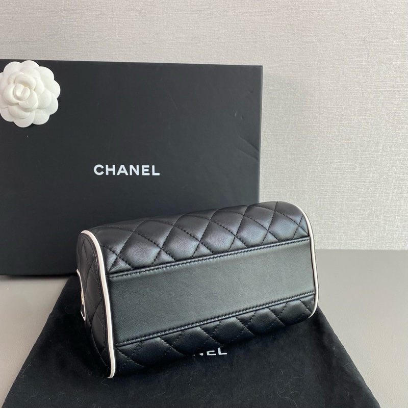 ✨Chanel 25P黑白 圓筒包 99新 晶片款🖤-6