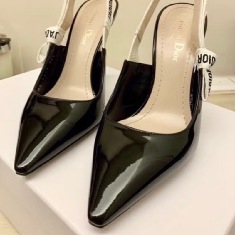 DIOR J'ADIOR 經典款漆皮蝴蝶結高跟鞋-1