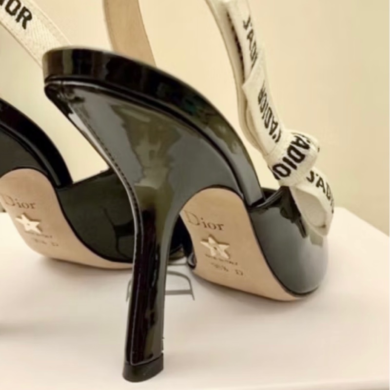 DIOR J'ADIOR 經典款漆皮蝴蝶結高跟鞋-4