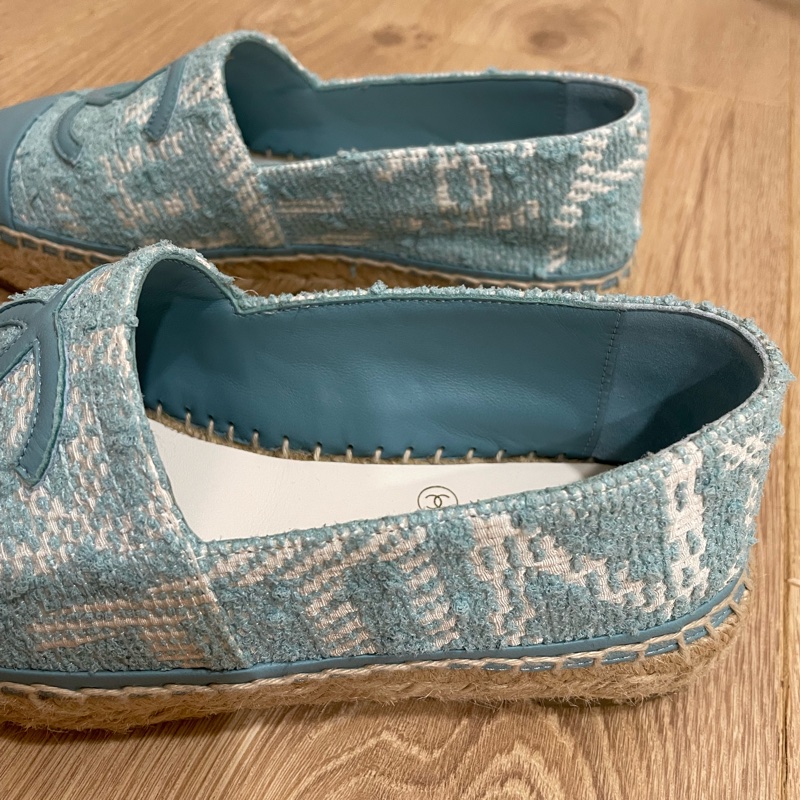 CHANEL 雙C圖騰草編鞋-2