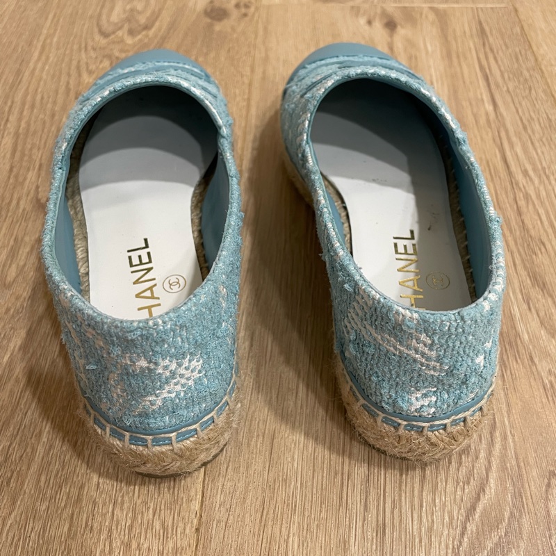 CHANEL 雙C圖騰草編鞋-3